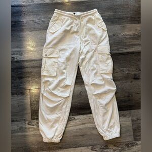 No Vacancy Women's White Cargo Joggers
